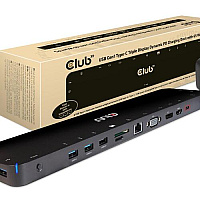 Club 3D Usb Gen1 Type C Triple Display Dynamic Pd Charging Dock With 65 Watt Ps (CSV1564W65)