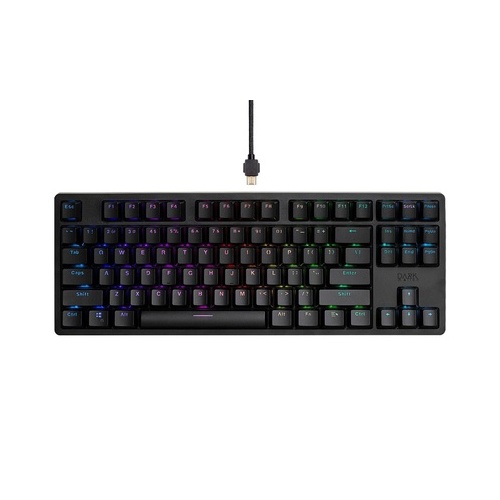 Monoprice Dark Matter By Collider Tkl Gaming Keyboard - Cherry Mx Brown_ Rgb Backlit_ Usb-c (42306)