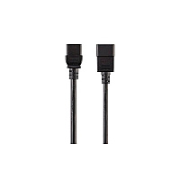 Monoprice Heavy Duty Extension Cord - Iec 60320 C20 To Iec 60320 C19_ 12awg_ 20a/2500w_ Sjt_ 250v_ Black_ 15ft (40133)