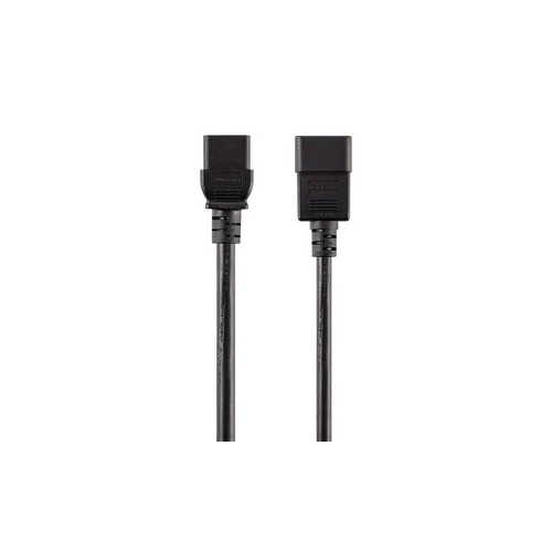 Monoprice Heavy Duty Extension Cord - Iec 60320 C20 To Iec 60320 C19_ 12awg_ 20a/2500w_ Sjt_ 250v_ Black_ 15ft (40133)