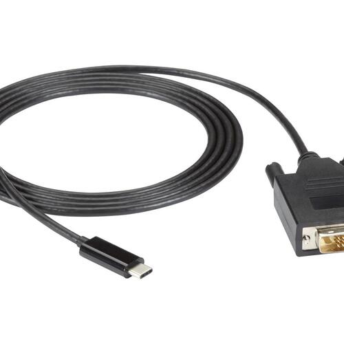 Black Box Usb-c Adapter Cable - Usb-c To Dvi Adapter, 1080p @ 60hz, Dp 1.2 Alt Mode, 6-ft. (1.8-m) (VAUSBC31DVID006)