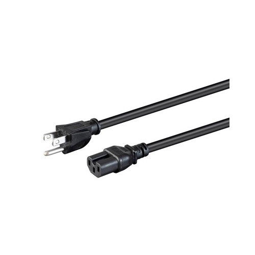 Monoprice Heavy Duty Power Cord - Nema 5-15p To Iec 60320 C15_ 14awg_ 15a/1875w_ Sjt_ 125v_ Black_ 10ft (40070)