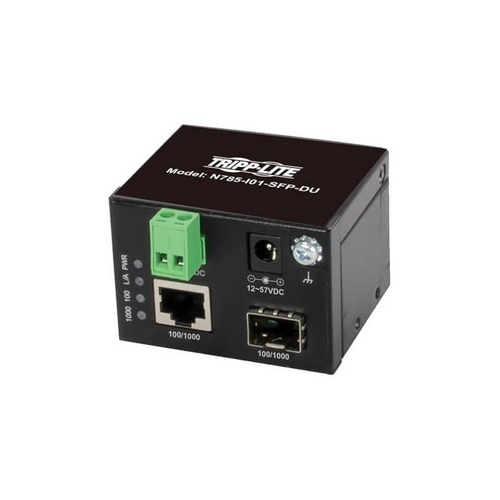 Tripp Lite Industrial Gigabit Fiber To Ethernet Media Converter Unmanaged (N785I01SFPDU)