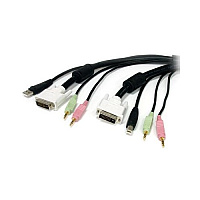 StarTech 6 Ft 4-in-1 Usb Dvi Kvm Cable With Audio (USBDVI4N1A6)
