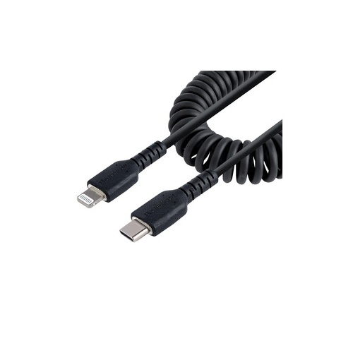 StarTech Usb C To Lightning Cable 1m/3ft, Coiled (RUSB2CLT1MBC)
