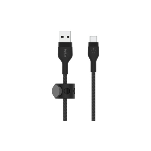 Belkin Usb-a To Usb-c, Braid Sil, 1m, Blk (CAB010BT1MBK)