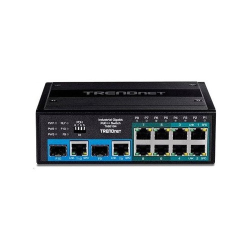 Trendnet Gigabit Poe++ Din-rail Switch (TIBG104)