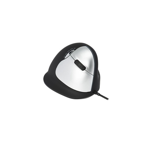 Rapiddeploy R-go He Mouse, Ergonomic Mouse, Large (hand Size Above 185mm), Right Handed, Wired (RGOHELA)