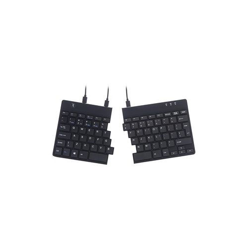 Rapiddeploy R-go Split Break Ergonomic Keyboard, Qwerty (us), Black, Wired (RGOSPUSWIBL)