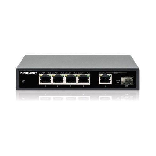 Intellinet 5-port Gigabit Ethernet Poe+ Switch With Sfp Port (561822)