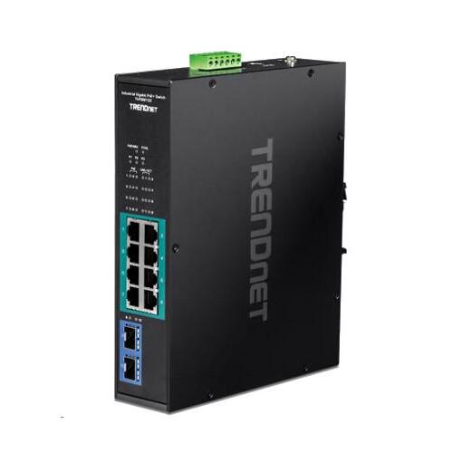 Trendnet 10-port Industrial Gigabit Poe+ Din-rail (TIPGM102)