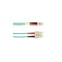 Black Box Om3 50/125 Multimode Fiber Optic Patch Cable - Ofnp Plenum, Sc To Lc, Green, 10-m (32.8-ft.), Gsa, Taa, Non-returnable/non-cancelable (FOCMP10010MSCLCGN)