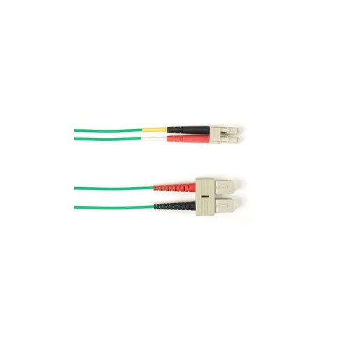 Black Box Om3 50/125 Multimode Fiber Optic Patch Cable - Ofnp Plenum, Sc To Lc, Green, 10-m (32.8-ft.), Gsa, Taa, Non-returnable/non-cancelable (FOCMP10010MSCLCGN)