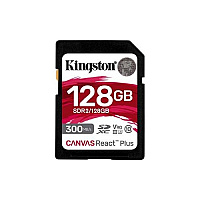 Kingston 128gb Canvas React Plus Sdxc Uhs-ii 300r/260w U3 V90 For Full Hd/4k/8k (SDR2/128GB)