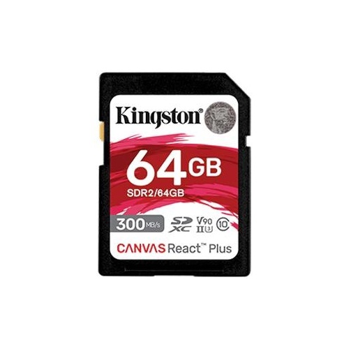 Kingston 64gb Canvas React Plus Sdxc Uhs-ii 300r/260w U3 V90 For Full ...