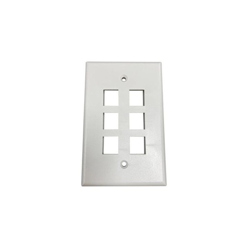 Tripp Lite Safe-it Wall Plate 6-port Single-gang (N042AB006IVM)