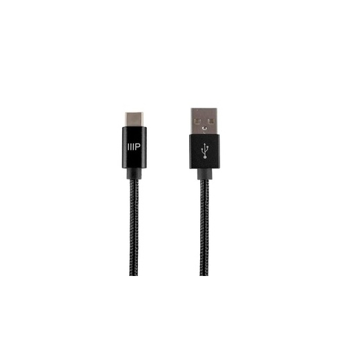 Monoprice Fast Charging 3a/60w; Braided Jacket: Aluminum Connectors; 480mbps Data Transfer (38901)