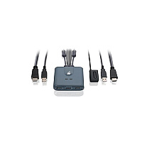 Iogear 2-port Full Hd Kvm Switch With Hdmi And Usb Connections. For 2 Hdmi Pc Share One Keyboard, Mouse And Monitor. (GCS32HU)