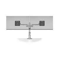 Hcw Distributing Staxx Dual Monitor Pole Mount With Articulating Arms,silver. Taa (STX02S124)
