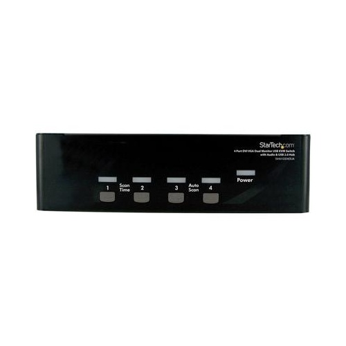 StarTech 4 Port Dvi Vga Dual Monitor Kvm Switch (SV431DDVDUA)