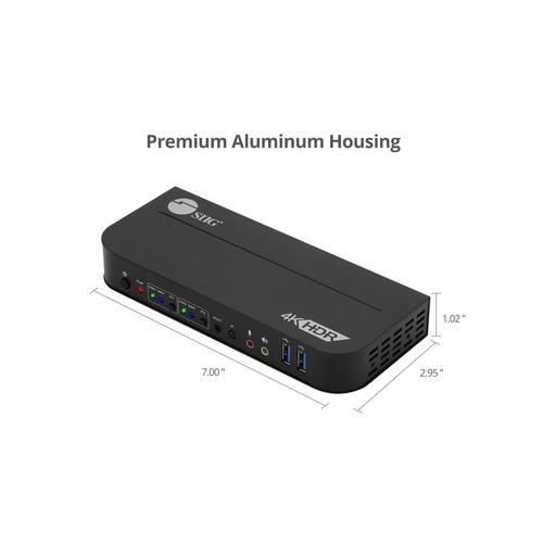 SIIG 2x1 Hdmi 4k Hdr Kvm Usb 3.0 Switch (CEKV0E11S1)