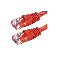 Monoprice Cat5e Ethernet Patch Cable - Snagless Rj45_ Stranded_ 350mhz_ Utp_ Pure Bare Copper Wire_ Crossover_ 24awg_ 5ft_ Red (41455)