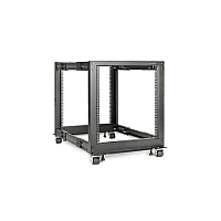 Rocstor 12u Open Frame 4-post Rack-blk (Y10E008B1)