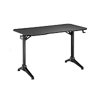 Monoprice Workstream By Home Office Steel Frame Computer Desk With Solid-core 4-foot Desktop And Accessory Attachments_ Black (43564)
