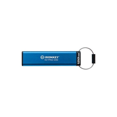 Kingston 128gb Ironkey Keypad 200, Fips 140-3 Lvl 3 (pending) Aes-256 Encrypted (IKKP200/128GB)