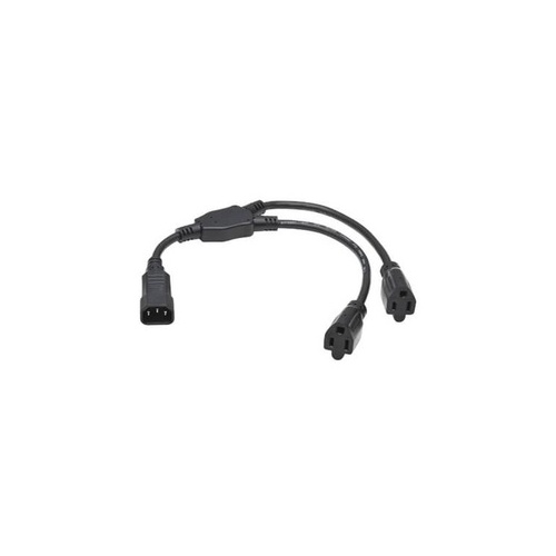 Tripp Lite Power Cord Y Splitter C14 - 2x5-15r 18in (P00218N2R)