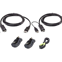 Aten 10ft. Single Display Displayport Universal Secure Kvm Cable Kit (2L7D02UHDPX5)