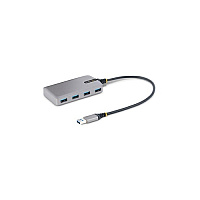 StarTech 4-port Usb Hub, Usb 3.0 5gbps, Bus Powered Usb-a To 4xa Hub W/optional Aux Power Input, Portable Desktop/laptop Expansion, 1ft/30cm Attached Cable (5G4ABUSBAHUB)
