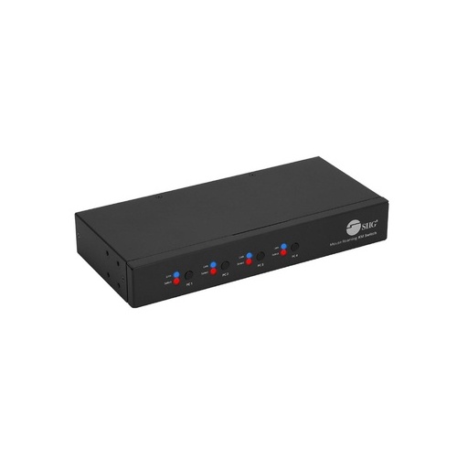 SIIG 4-port Roaming Km Switch W/ Usb 2.0 Hub. (JUSW4311S1)
