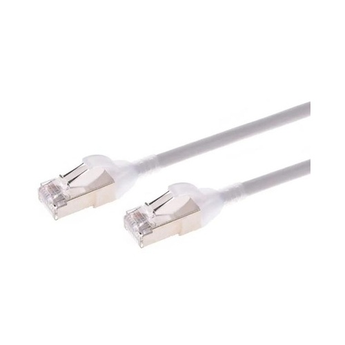 Monoprice Slimrun Cat6a Ethernet Patch Cable - Snagless_ Double Shielded_ Component Level_ Cm_ 30awg_ 3ft_ Gray (42970)