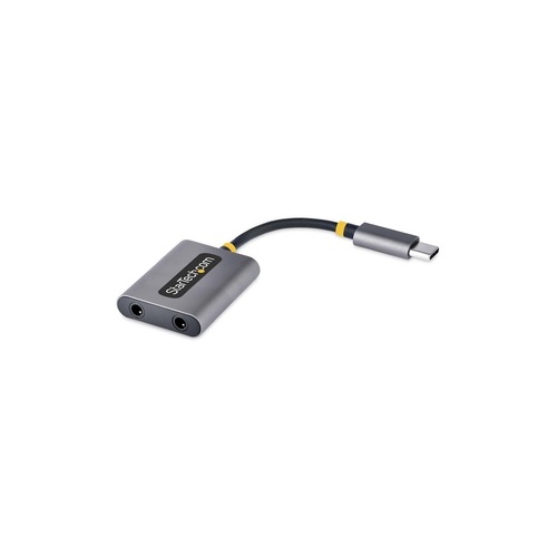 StarTech Usb-c Headphone Splitter, Usb Type C Dual Headset Adapter W/mic Input, Usb C To 3.5mm Audio Adapter/earphone Dongle, Usb C To Audio Jack/aux Output (USBCAUDIOSPLITTER)