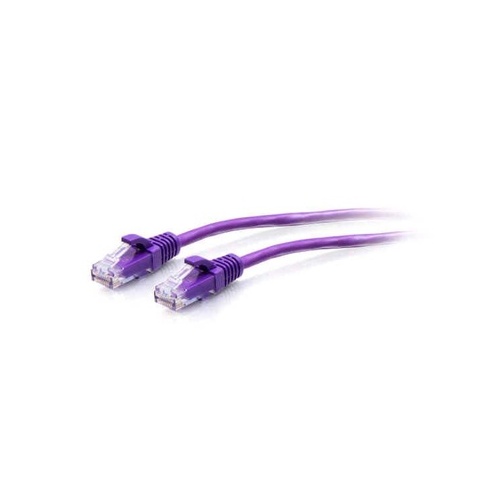 C2G 15ft Cat6a Purple Slim Ethernet (C2G30193)