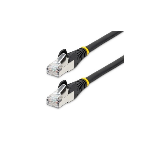 StarTech 8ft Cat6a Ethernet Cable - Black - Low Smoke Zero Halogen (lszh) - 10gbe 500mhz 100w Poe Snagless Rj-45 W/strain Reliefs S/ftp Network Cord (NLBK8FCAT6APATCH)