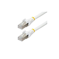StarTech 15ft Cat6a Ethernet Cable - White - Low Smoke Zero Halogen (lszh) - 10gbe 500mhz 100w Poe Snagless Rj-45 W/strain Reliefs S/ftp Network Cord (NLWH15FCAT6APATCH)
