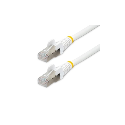 StarTech 3ft Cat6a Ethernet Cable - White - Low Smoke Zero Halogen (lszh) - 10gbe 500mhz 100w Poe Snagless Rj-45 W/strain Reliefs S/ftp Network Cord (NLWH3FCAT6APATCH)