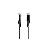 Monoprice Nylon Braided Usb-c To Lightning Cable - 3 Feet - Black ( Mfi Certified ) Flexible_ Durable_ Fast Charging_ Compatible With Apple Iphone 13 (38390)