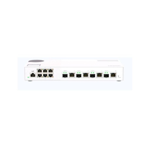 QNap Qsw-m408s 6-port Layer 2 Managed Switch. 6 X 2.5gbe (1g/100m) Ports And 4 X 10g Sfp+/ Nbase-t (10g/5g/2.5g/1g/100m) Combo Ports. Easy Management (QSWM21064CUS)
