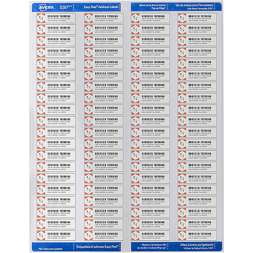 Avery&reg; Laser & Inkjet Return Address Labels 1/2" Width x 1 3/4" Length - Permanent Adhesive - Rectangle - Inkjet, Laser - Matte White - Matte - Paper - Permanent Adhesive, Peel & Stick, Smudge-free, Jam Resistant, Stick & Stay - 80 / Sheet - 8 (18167)