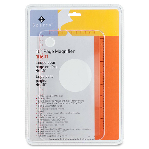 Sparco Handheld Magnifier Magnifying Area 5" Width x 8.88" Length - Overall Size 9.8" Height x 5.8" Width - Acrylic Lens (10601)