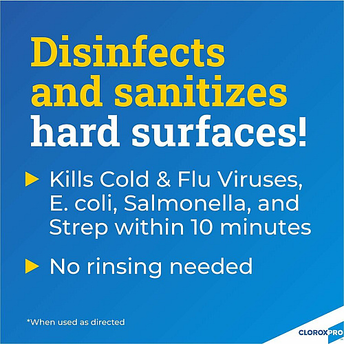 CloroxPro&trade; Anywhere Daily Disinfectant and Sanitizer For Nonporous Surface - 32 fl oz (1 quart) - No-rinse, Residue-free - Clear - 1 Each (01698)