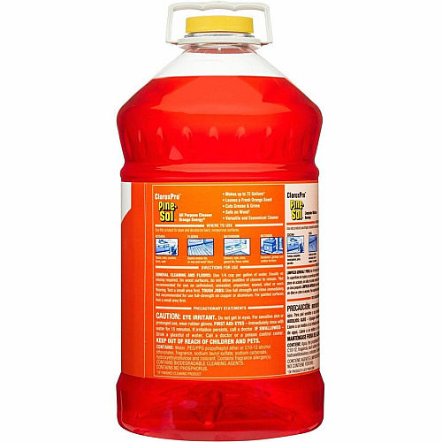 CloroxPro&trade; Pine-Sol All Purpose Cleaner Concentrate - 144 fl oz (4.5 quart) - Orange Energy Scent - 1 Each - Pleasant Scent - Orange (41772)