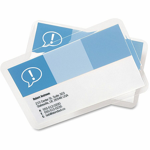 GBC HeatSeal UltraClear Laminating Pouches Laminating Pouch/Sheet Size: 2.18" Width x 3.68" Length x 7 mil Thickness - for Business Card - Clear - 100 / Box (3300371)