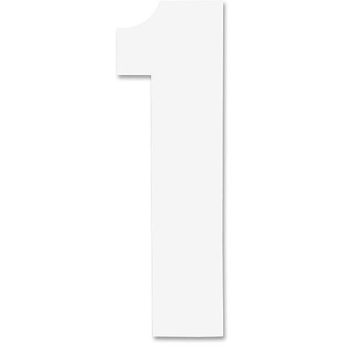 Chartpak Permanent Adhesive Vinyl Numbers 23 x Numbers Shape - Self-adhesive - Helvetica Style - Easy to Use - 4" Height - White - Vinyl - 1 Pack (01196)