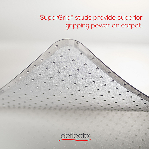 Deflecto ExecuMat for Carpet Carpeted Floor - 53" Length x 45" Width x 0.333" Thickness - Vinyl - Clear - 1 Each (CM17243)