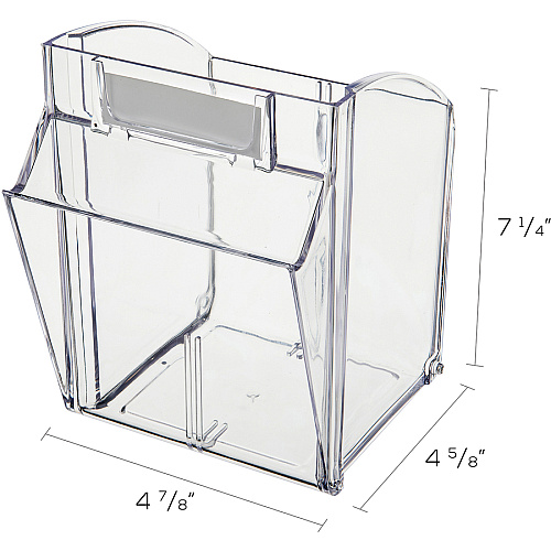 Deflecto Tilt Bin Interlocking Multi-Bin Storage Organizer 4 Compartment(s) - Desktop - White - 1 Each (20403OP)