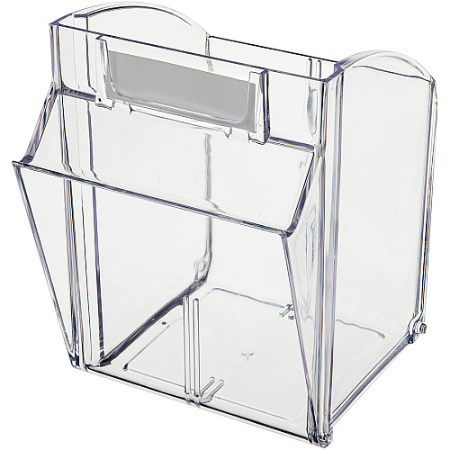 Deflecto Tilt Bin Interlocking Multi-Bin Storage Organizer 4 Compartment(s) - Desktop - White - 1 Each (20403OP)